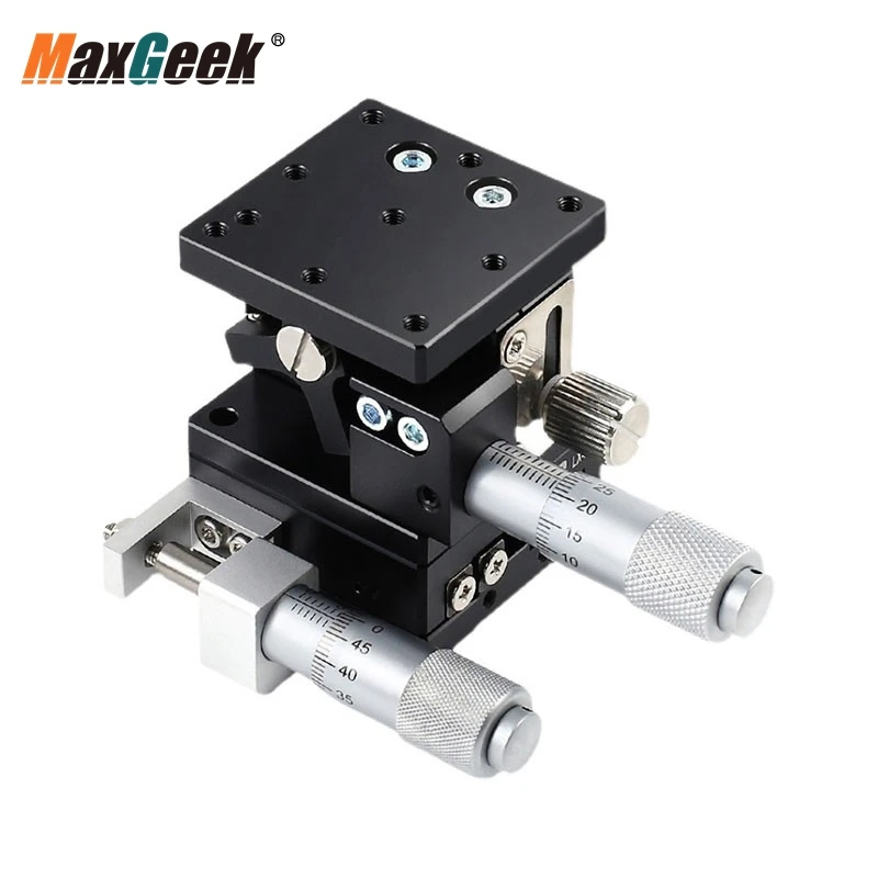 

Maxgeek LE40-L 40x40MM/1.6x1.6" Sliding Stage Manual Sliding Table XZ Axis Precise Optical Lifting Platform