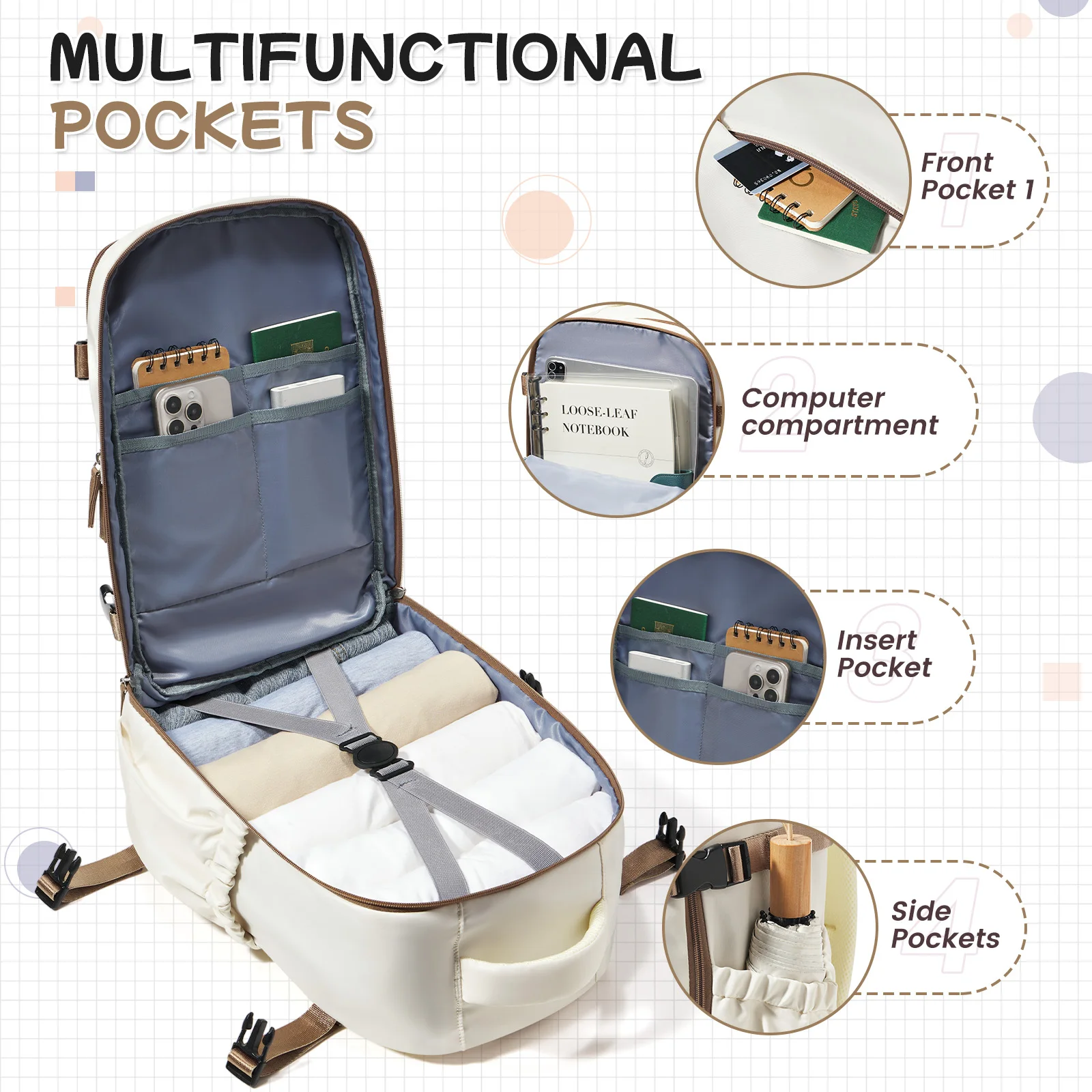 Cabin Airplane Travel Backpack 40x30x20, Hand Luggage Cabin Backpack Wizzair 40x30x20 Carry-Ons Men Women 15.6 inch Laptop Bags