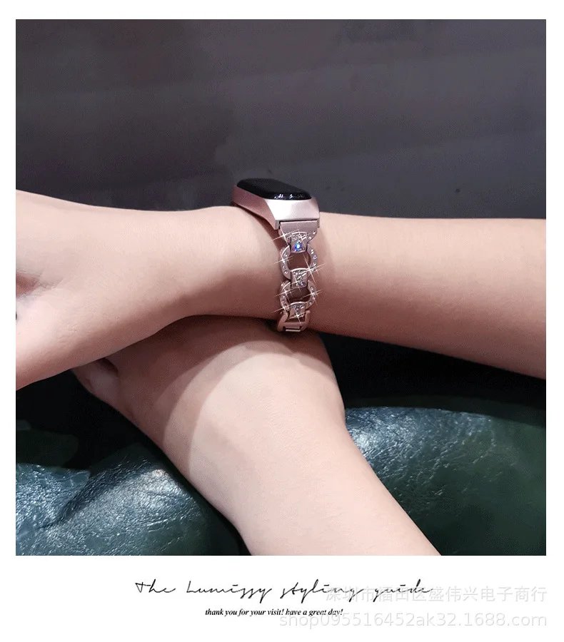 Metal Diamond Strap for Xiaomi Miband 7 6 5 4 3 Stainless Steel Wristband for Miband 7 6 Bracelet Wristband Miband 5 4 3 Correa