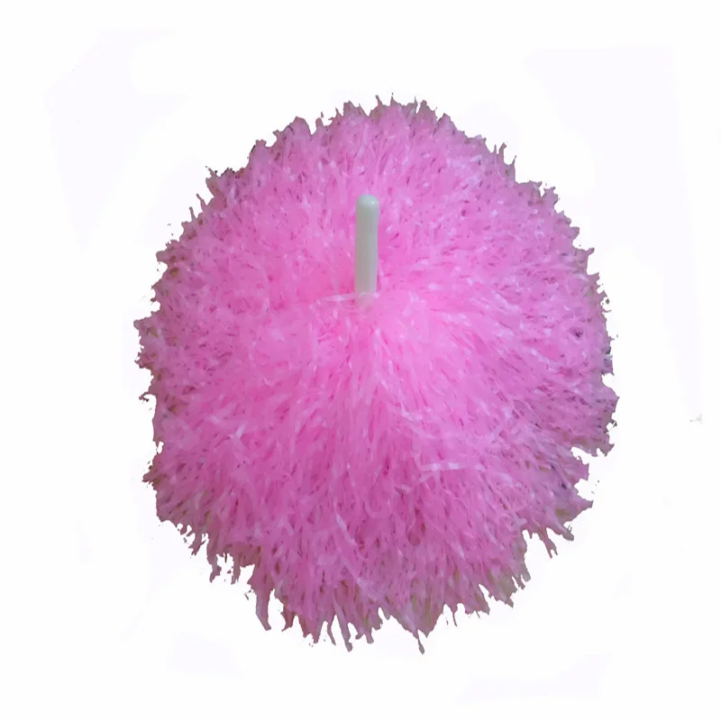 Plastic PE Cheerleader Pompoms, Cheer Game Match Party Supplies Factory, Color and Handle, 80g, 10Pcs