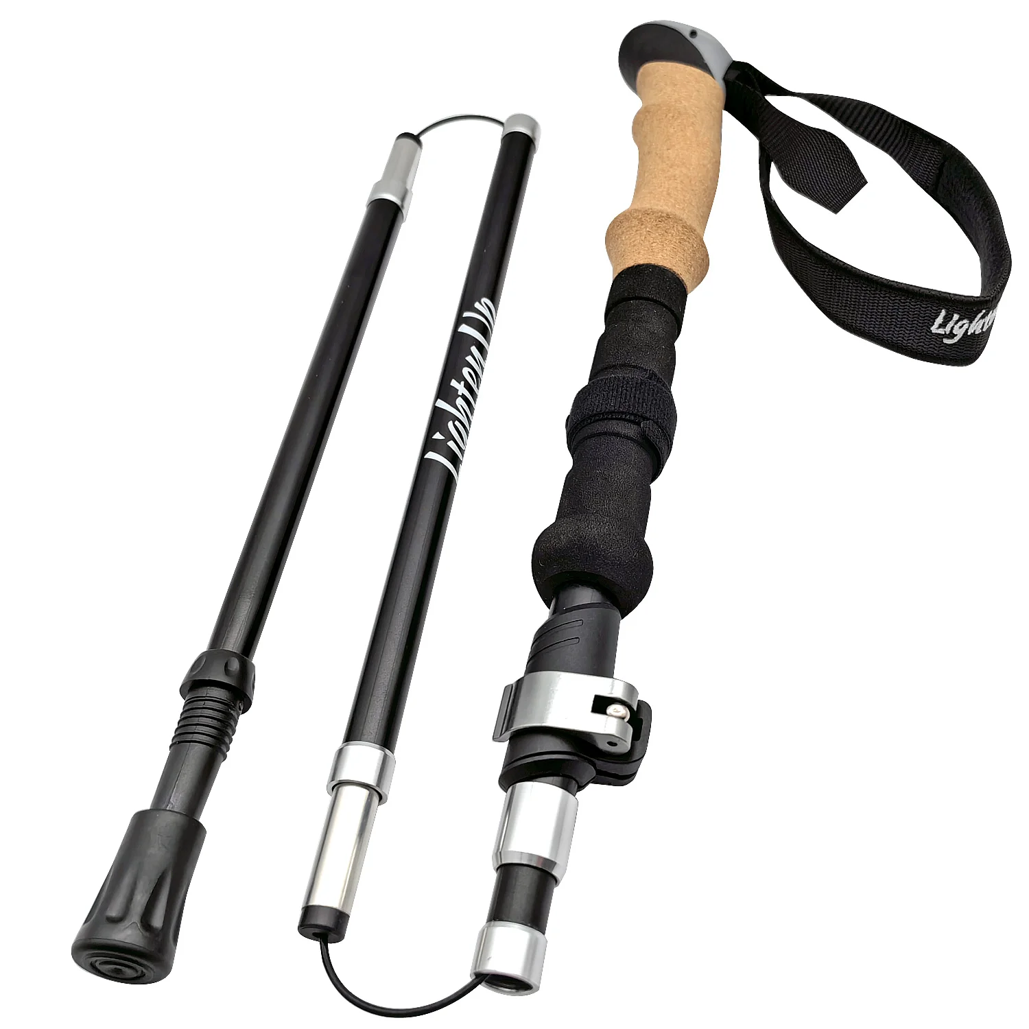 

1pcs/2pcs Folding Trekking Poles Carbon Fiber Collapsible Telescopic Sticks Lightweight Walking Stick Hiking Climbing