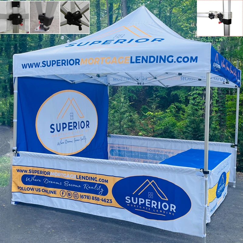 Teanling 10x10 Pop Up Canopy With Side Walls 3x3 Resealable Gazebo Canopy Outdoor With Frame Full And Color