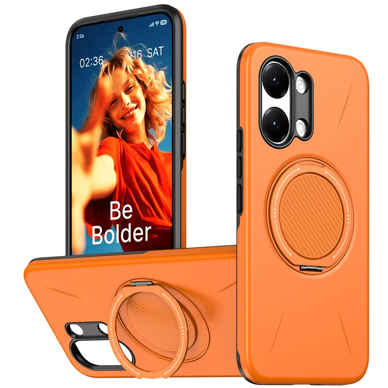 Armor Military Grade Drop-Proof Hard Cover with Metal Ring Stand