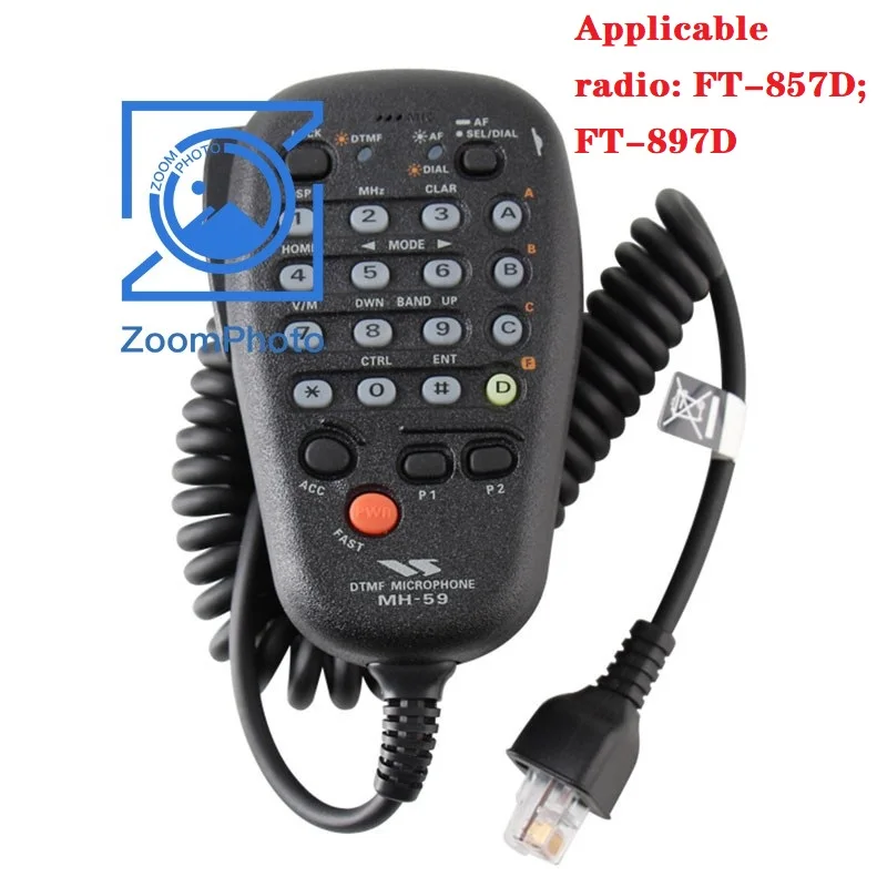 Mh-59A8J Microfono Radio Dtmf Microfono Portatile Portatile Per Radio Yaesu Ft-857D/897D