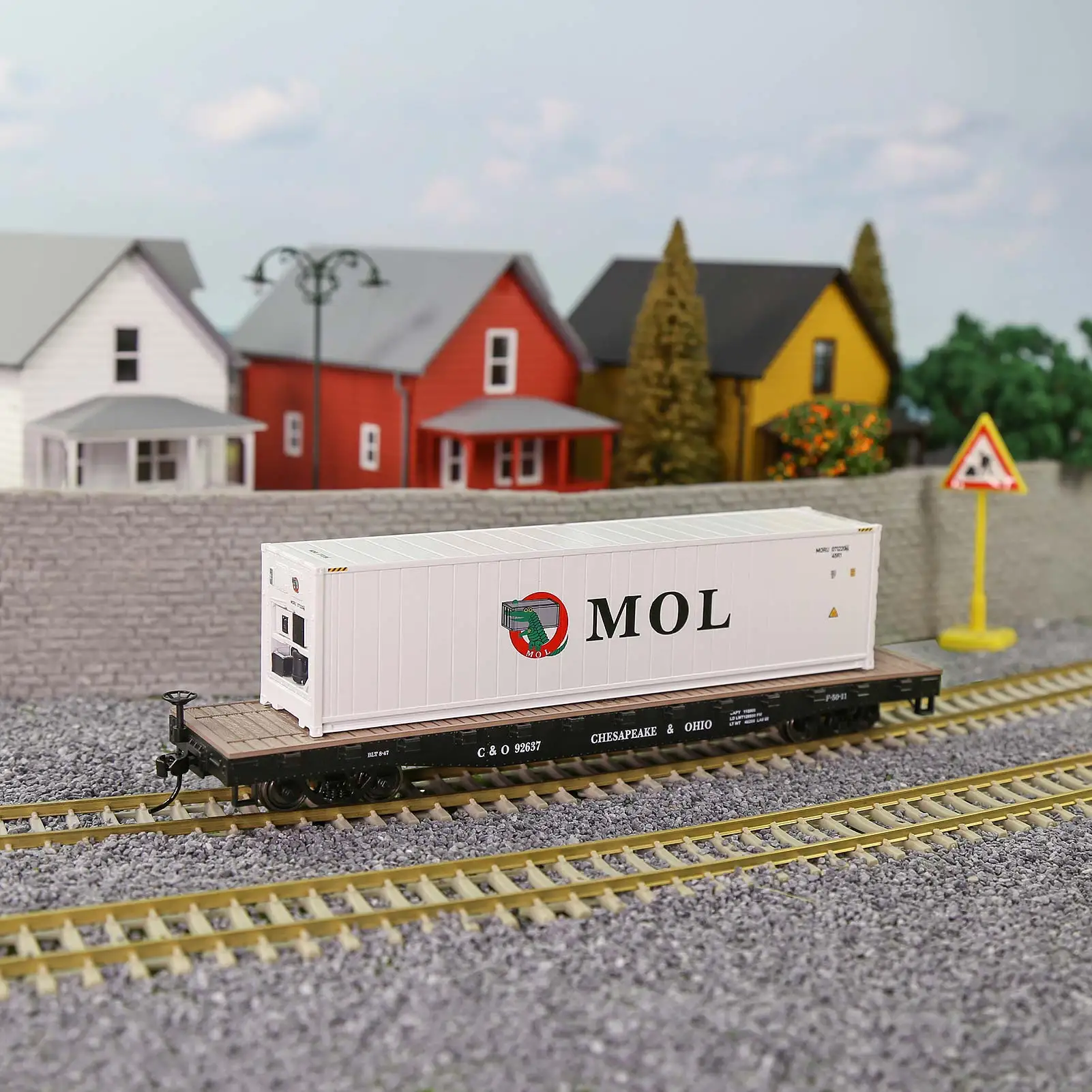 HO Scale 40ft Hi-Cube Reefer 1:87 40' Refrigerator Container Freight Cars Cargo Box C8722