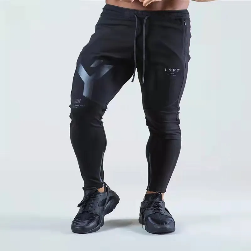 LYFT Fitness Pants for Men's Autumn and Winter New Breathable Sports and Casual Pants Slim Fit, Small Foot Zipper Guard Pants