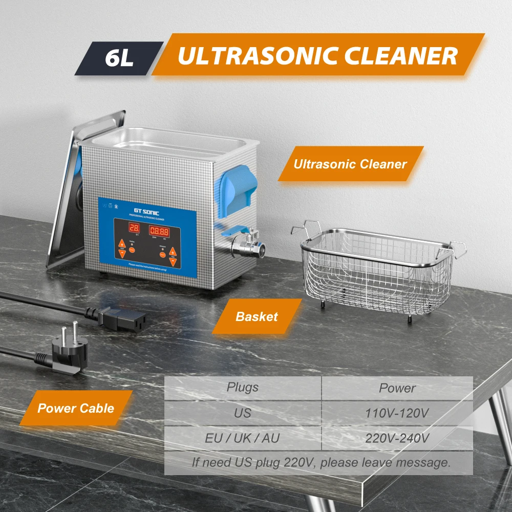 GTSONIC Ultrasonic Cleaner - 2L to 27L Digital Ultrasound Bath with Big Sale Price Description Image.This Product Can Be Found With The Tag Names Digital ultrasonic cleaner 6l, Ultrasonic cleaning machine 3l, Ultrasonic cleaning machine 6l