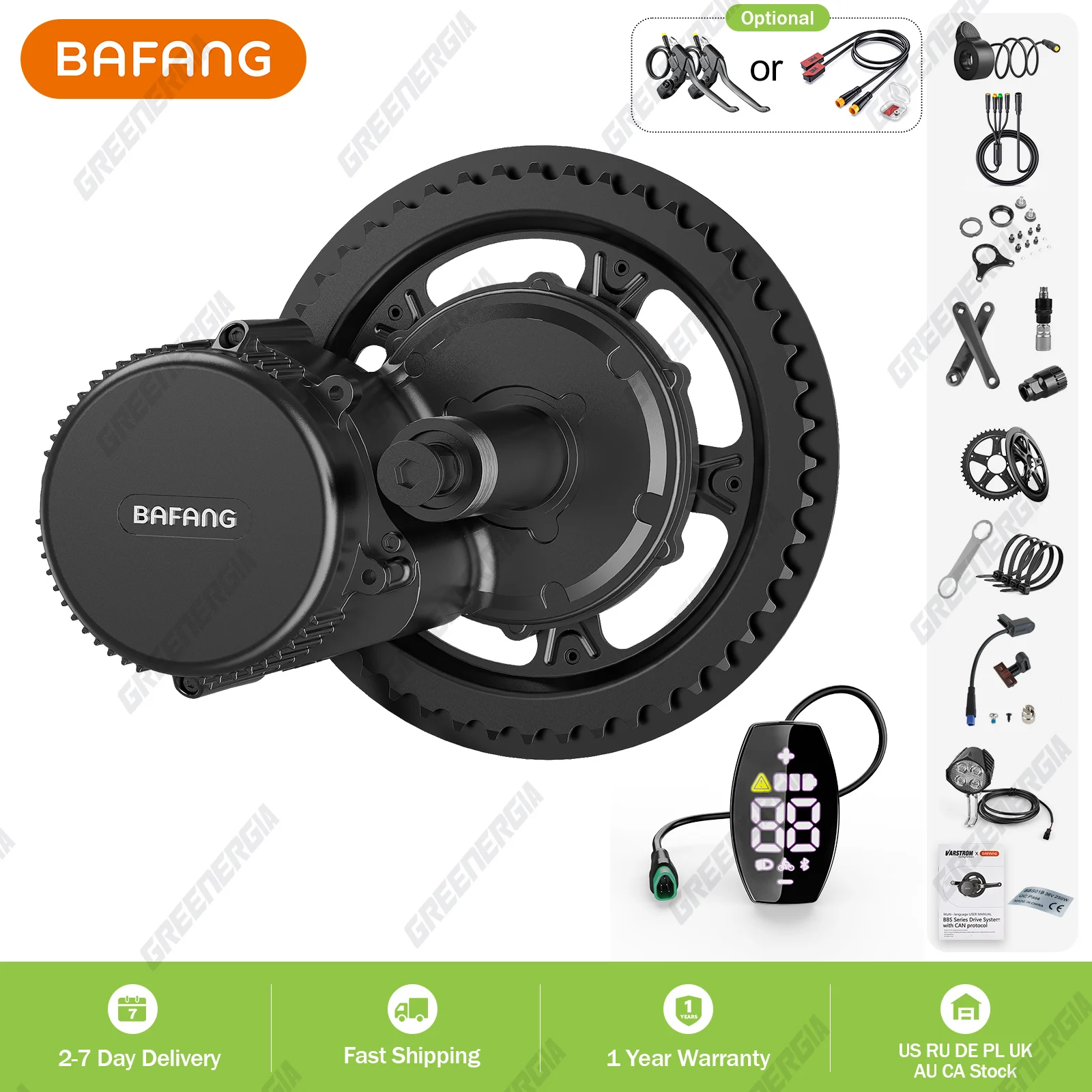 BAFANG Mid Drive Motor 1000W 750W 500W 250W 350W Electric Bike Conversion Kit BBSHD BBS02B BBS01B M615 M325 M215 Ebike Kits