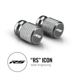 Premium Motorcycle Tire Valve Cap Set - Durable and Stylish Design (A - Titanium - RS)
