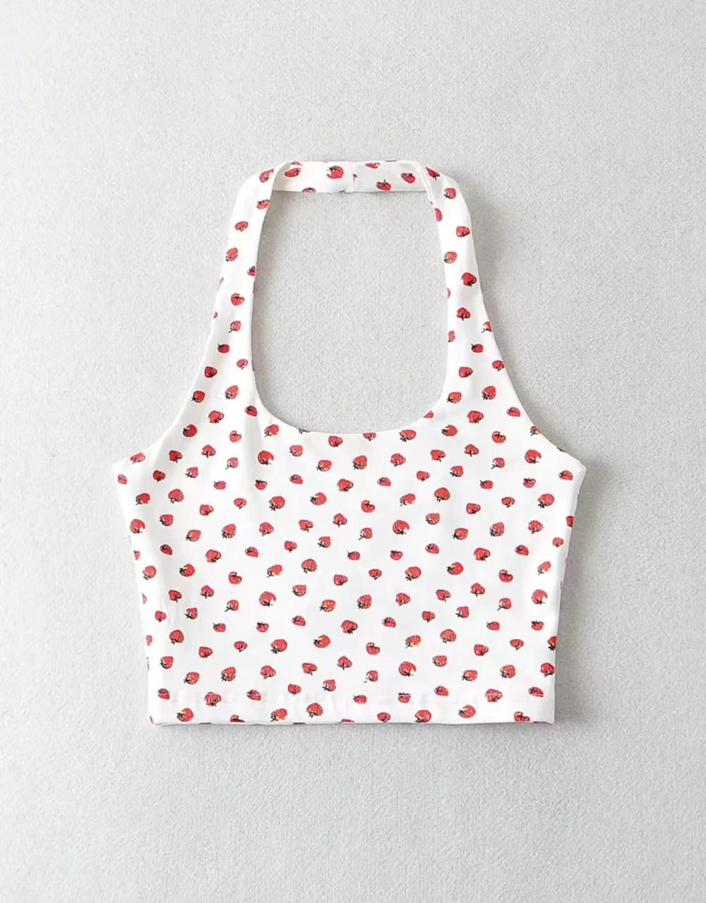 

UNUTH Casual Printed Tank Top 2022 Spring Summer Fashion Ladies Halter Strapless Female Vintage Slim Girlish Streetwear Tank