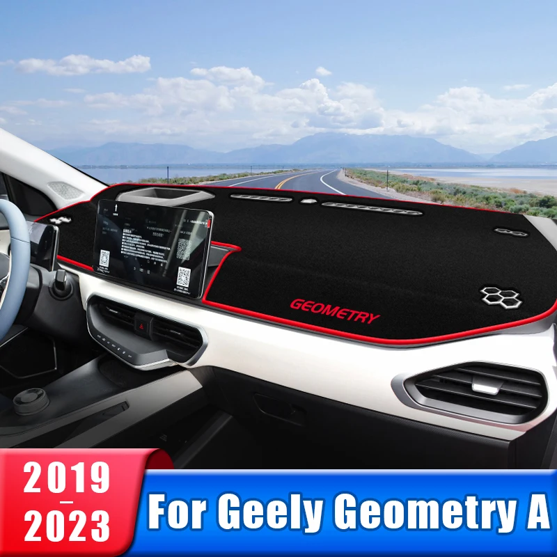 

Чехол для приборной панели автомобиля Geely с геометрическим рисунком A 2019 2020 2021 2022, настольный Противоскользящий коврик для приборной панели, аксессуары