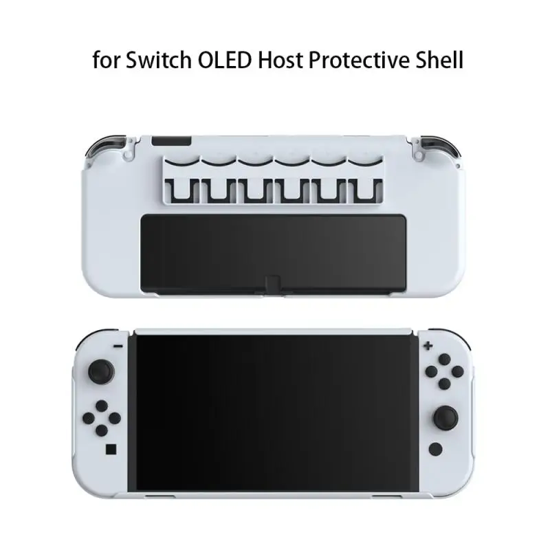 Per Switch Oled Console Shell Console Di Gioco Ultrasottile Shell Cover Console Cover Protettiva Antiscivolo Tpu Bianco/Trasparente