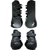4 Pcs Horse Leg Boots Adjustable Front Hind Leg Tendon Protect Equestrian PU Shell and High-Quality Neoprene 1