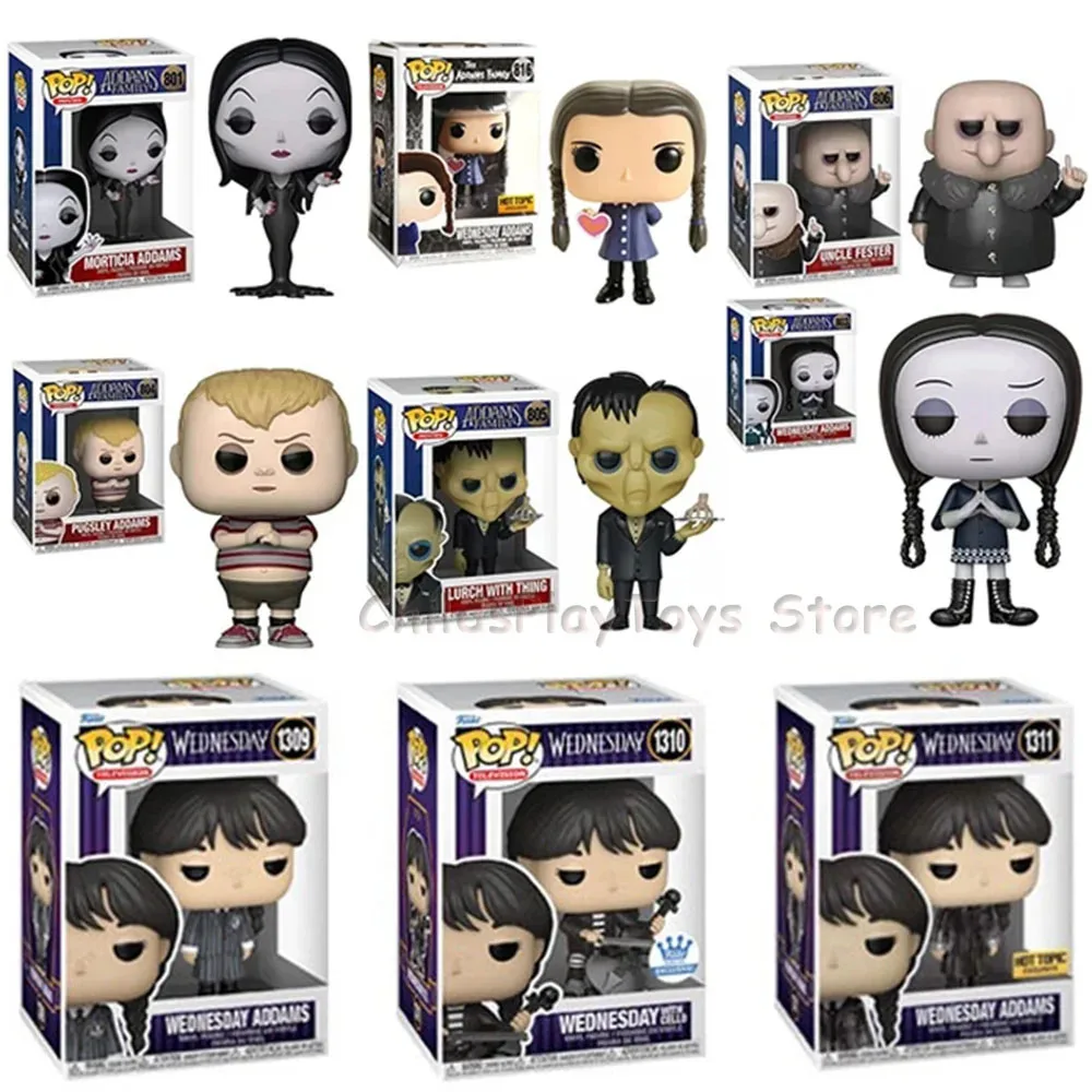 thumbnail image 2 of Funko Pop The Addams Family Wendesday 803 811 Pugsley 804 Uncle Fester 806 Lurch Figuras de acción de vinilo Muñecas Juguetes Regalo para niños, 2 of 5