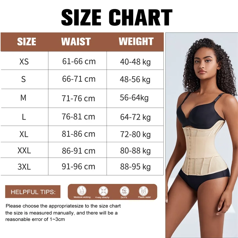 MiiOW Waist Trainer Corset Women Binders Shapers Tummy Wrap Body Shapewear  Slimming Belt Flat Belly Workout Postpartum Girdle