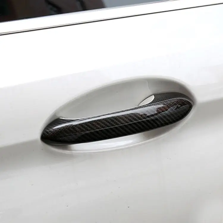 Car Dry Carbon Fiber Exterior Door Handles Pull Handle Trim Cover Fit For BMW F40 F44 G20 G28 G22 G30 G38 G32