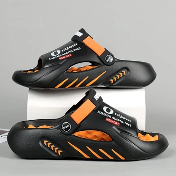 Sandali da uomo Nuova estate EVA Scivoli con suola morbida Pantofole Scarpe da spiaggia per passeggiate all'aperto per interni Infradito Scarpe da uomo 1