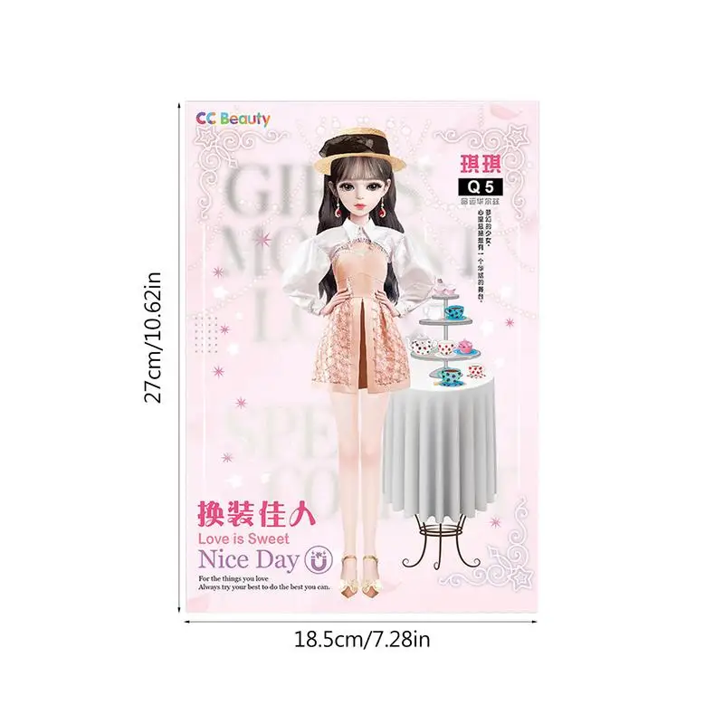 Magnetic Dress up Dolls Pretend and Play Travel Playset Toy Portable Princess Dress up Paper Doll Magnet Clothes Puzzles