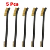 5pcs/set Mini Metal Remove Rust Brushes Brass Cleaning Brushes Polishing Metal Brushes Cleaning Steel Wire/Copper Wire/Nylon 1