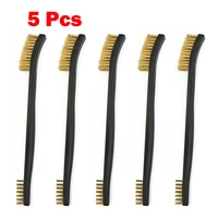 5pcs/set Mini Metal Remove Rust Brushes Brass Cleaning Brushes Polishing Metal Brushes Cleaning Steel Wire/Copper Wire/Nylon 1