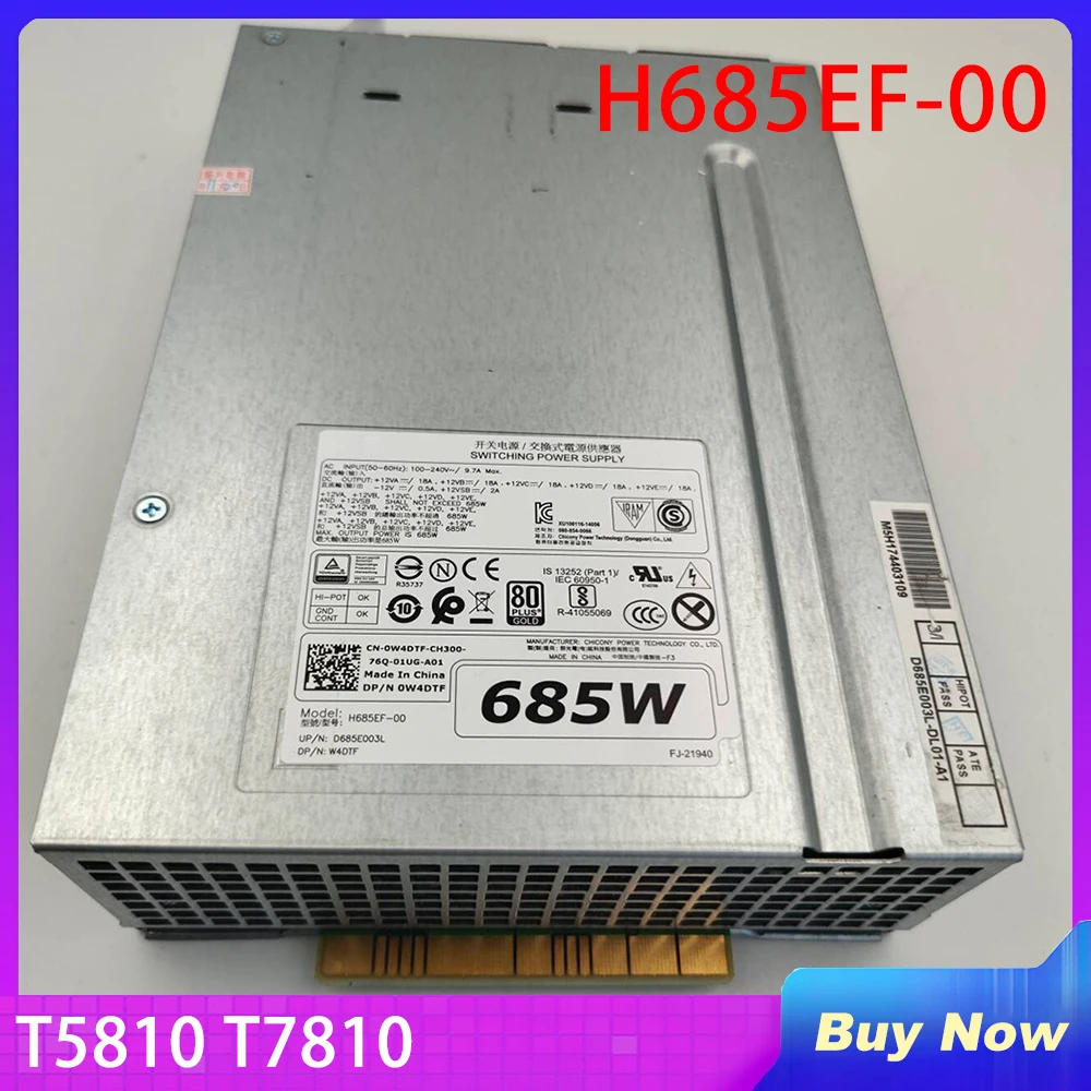 Alimentatore Per Workstation Da 685W Per Dell T5810 T7810 H685Ef-00