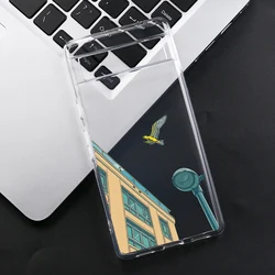 Cute Japanese Anime Landscape Transparent Phone Case - Retro Illustration Soft Cover s - Pixel 8A (Style 1)