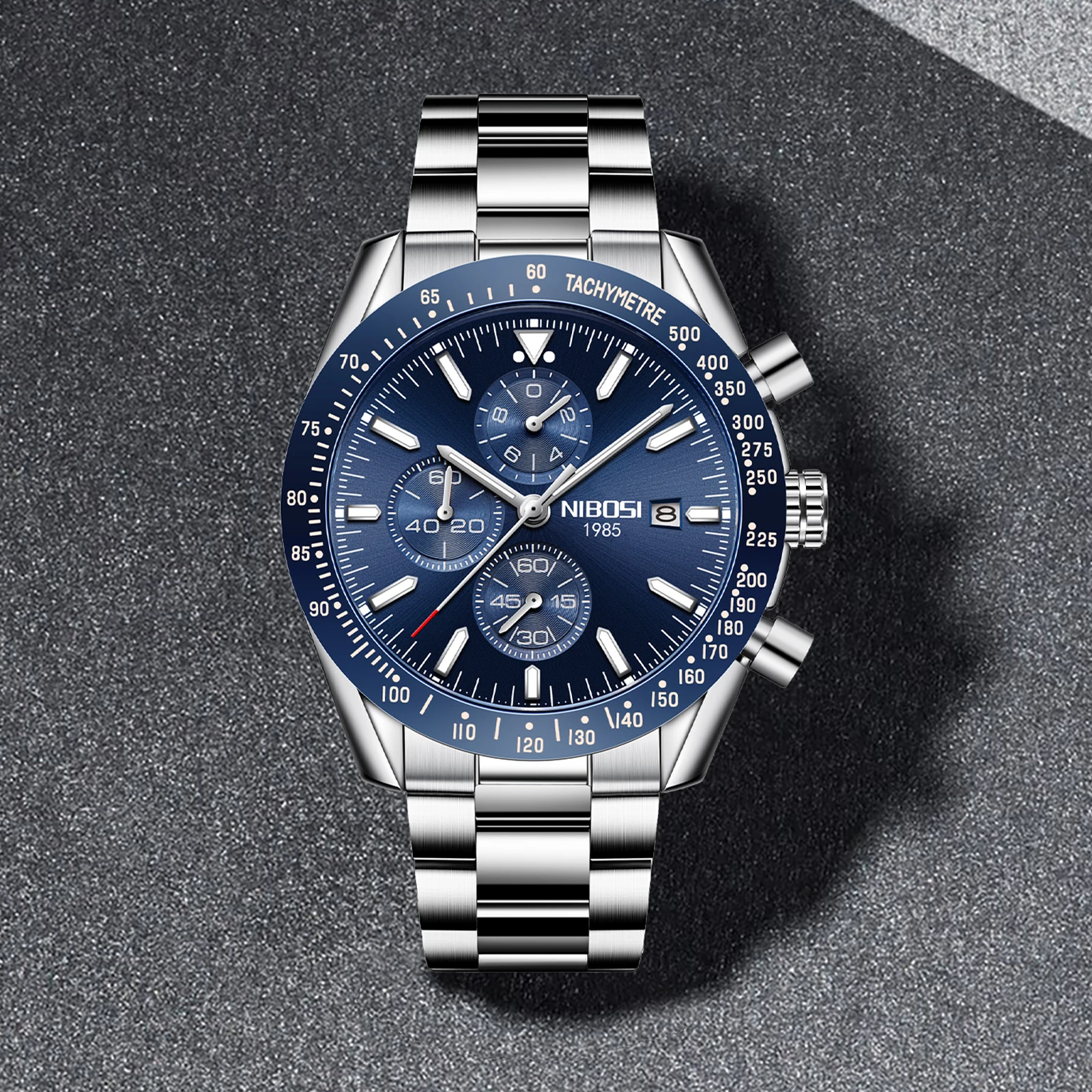 NIBOSIMensWatchesClassicsThreeSmallDialsOriginalQuartzWatch