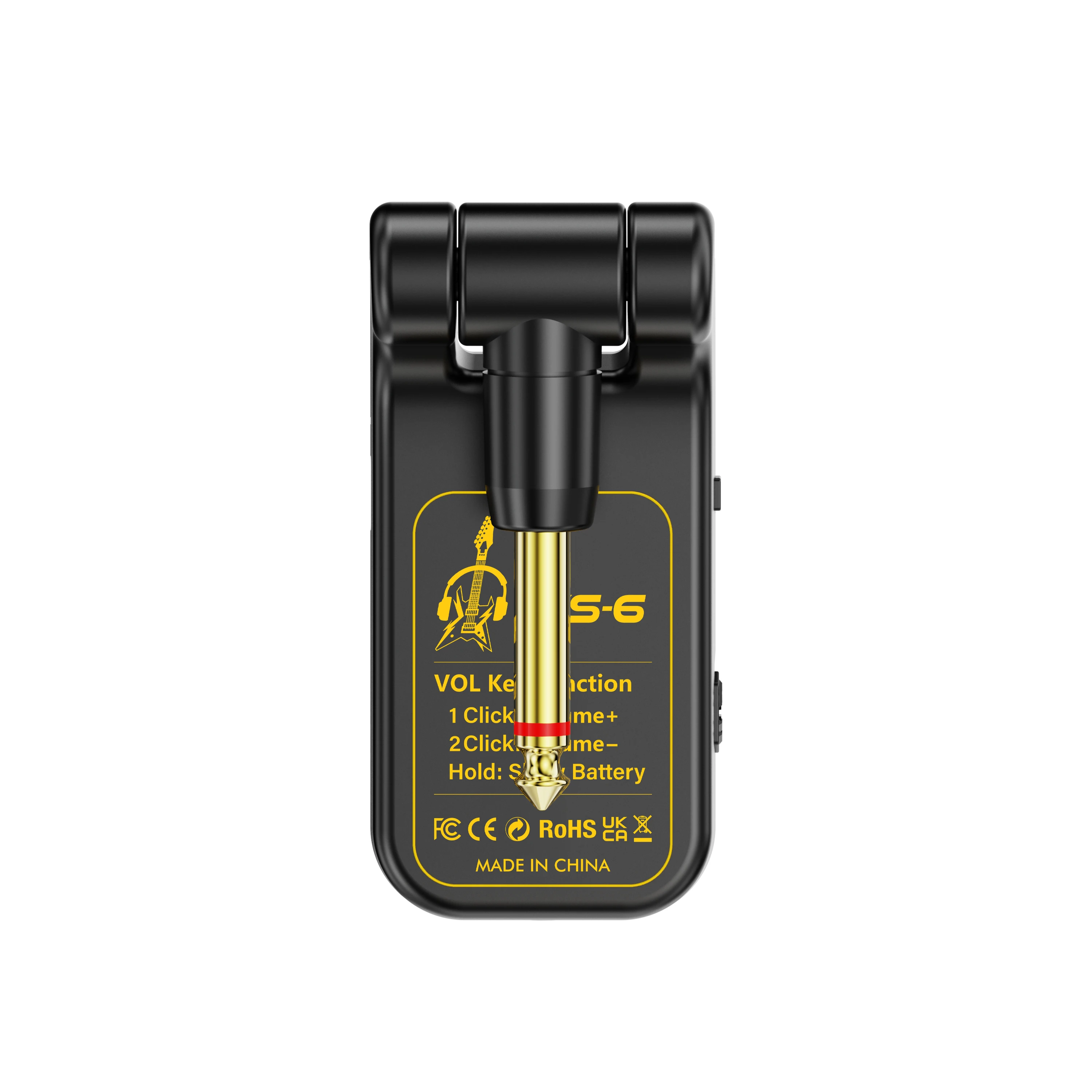 Portable Guitar Headphone Mini Amp Rechargeable Lithium Battery Swivel Audio Jack Guitar Practice