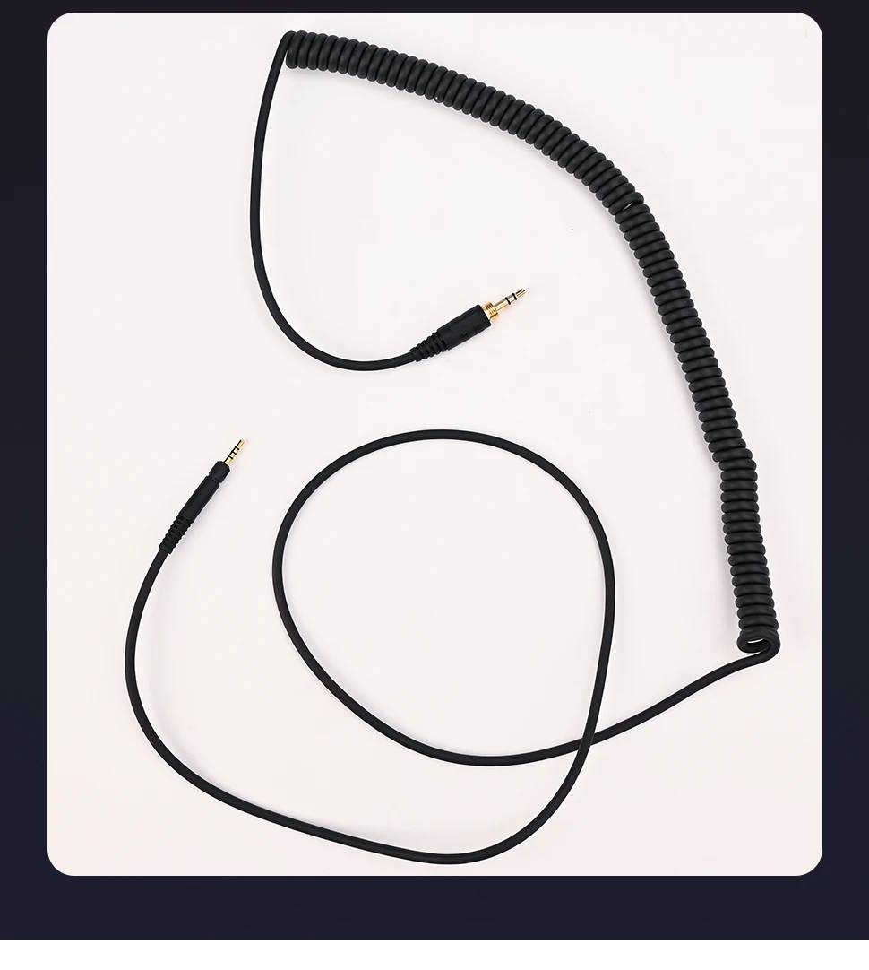 2.5 mm to 3.5/6.35 mm Replacement Headphone wire Spiral Spring Headset Audio Cable for Sennheiser HD598 HD518 HD558 HD569 HD579