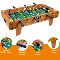 Football Table Mini Football Table Game Footballs Score Keepers Wood Soccer Table Top for Kids Family Night Parties Game Rooms 2