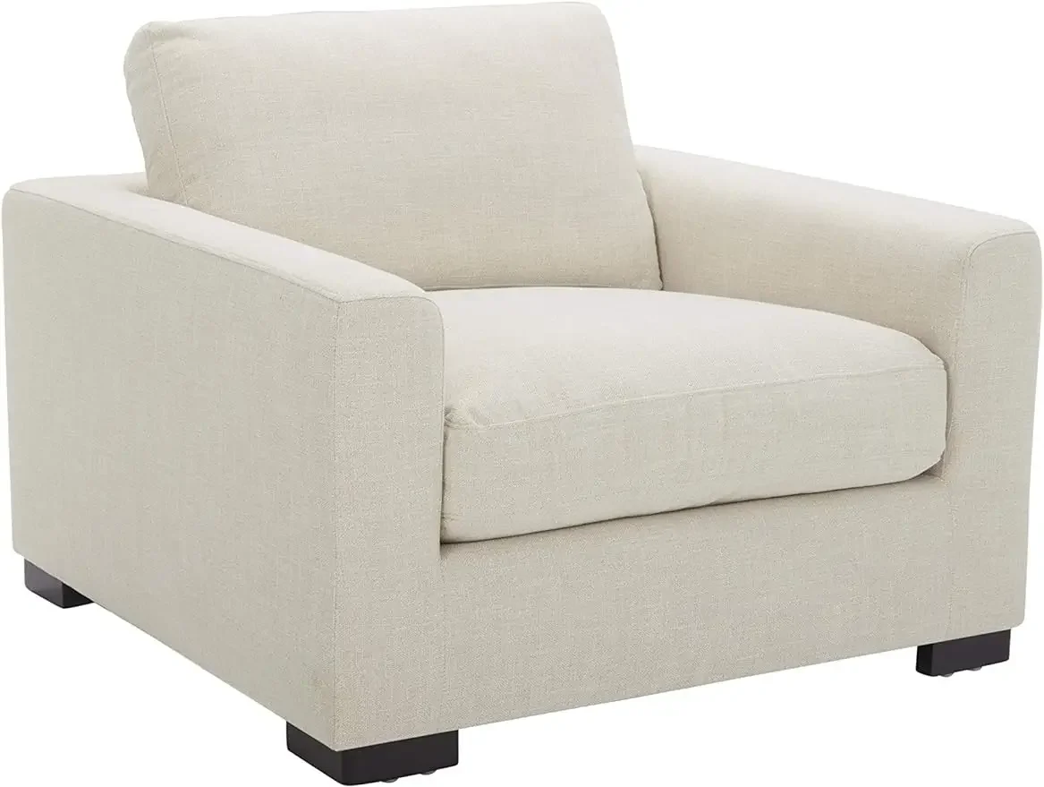 

Brand - Stone & Beam Westview Extra-Deep Down-Filled Accent Living room Chair, 42.1"D x 43.3"W x 31.5"H, Cream