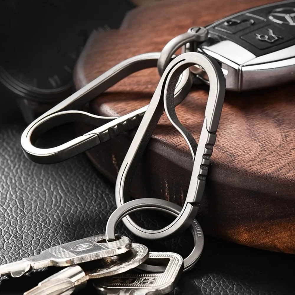 Versatile Titanium Alloy Outdoor Keychain Carabiner Clip Gift