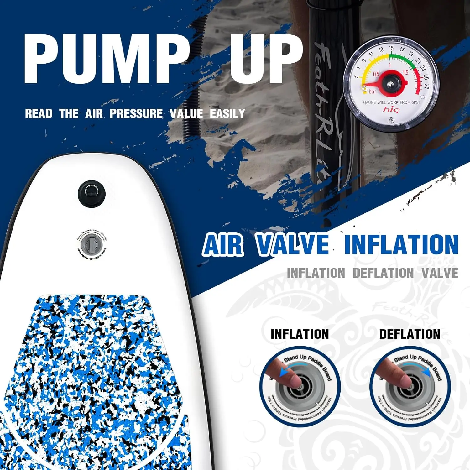 Inflatable Stand Up Paddle Board 10'x30''x6'' Ultra-Light (16.7lbs) SUP with Accessories