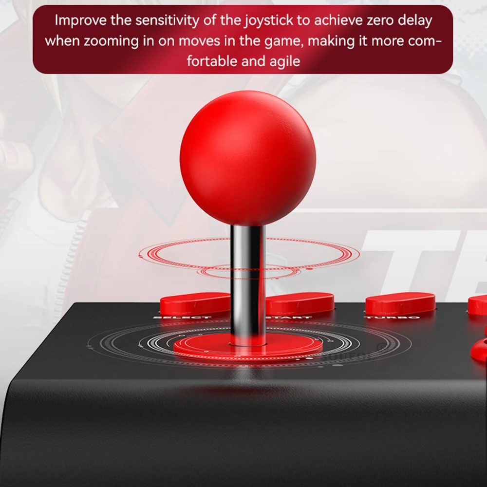 Y02 Fighting Game Joystick W Stretchable Bracket Games Console 3-Mode Connect Macro/TURBO Function for PS4/Xbox One/Switch OLED - 6