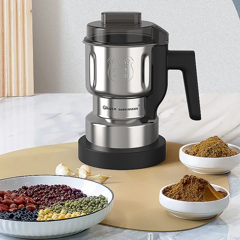 Molinillo de café eléctrico multifuncional para el hogar, máquina para  moler granos, nueces, cereales, especias, granos, cocina - AliExpress