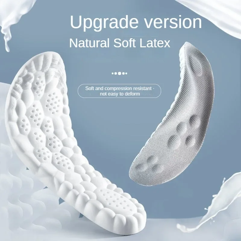 유니섹스 PU 정형 안창, 슈퍼 소프트 신발, 항균 탈취, 땀 흡수, 삽입 러닝 패드