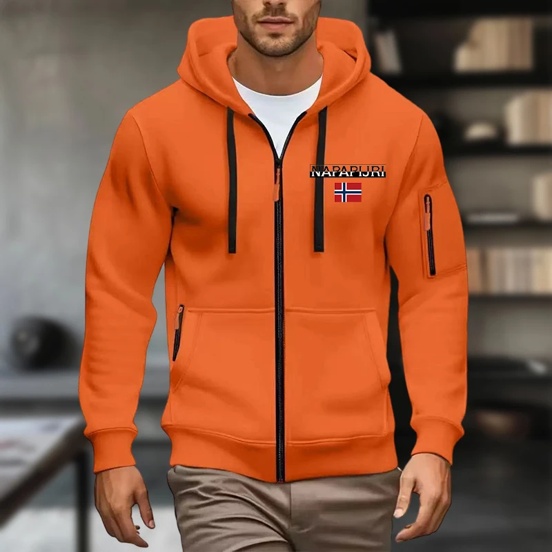 Unisex Retro Oversized Fleece Zipper Hoodie