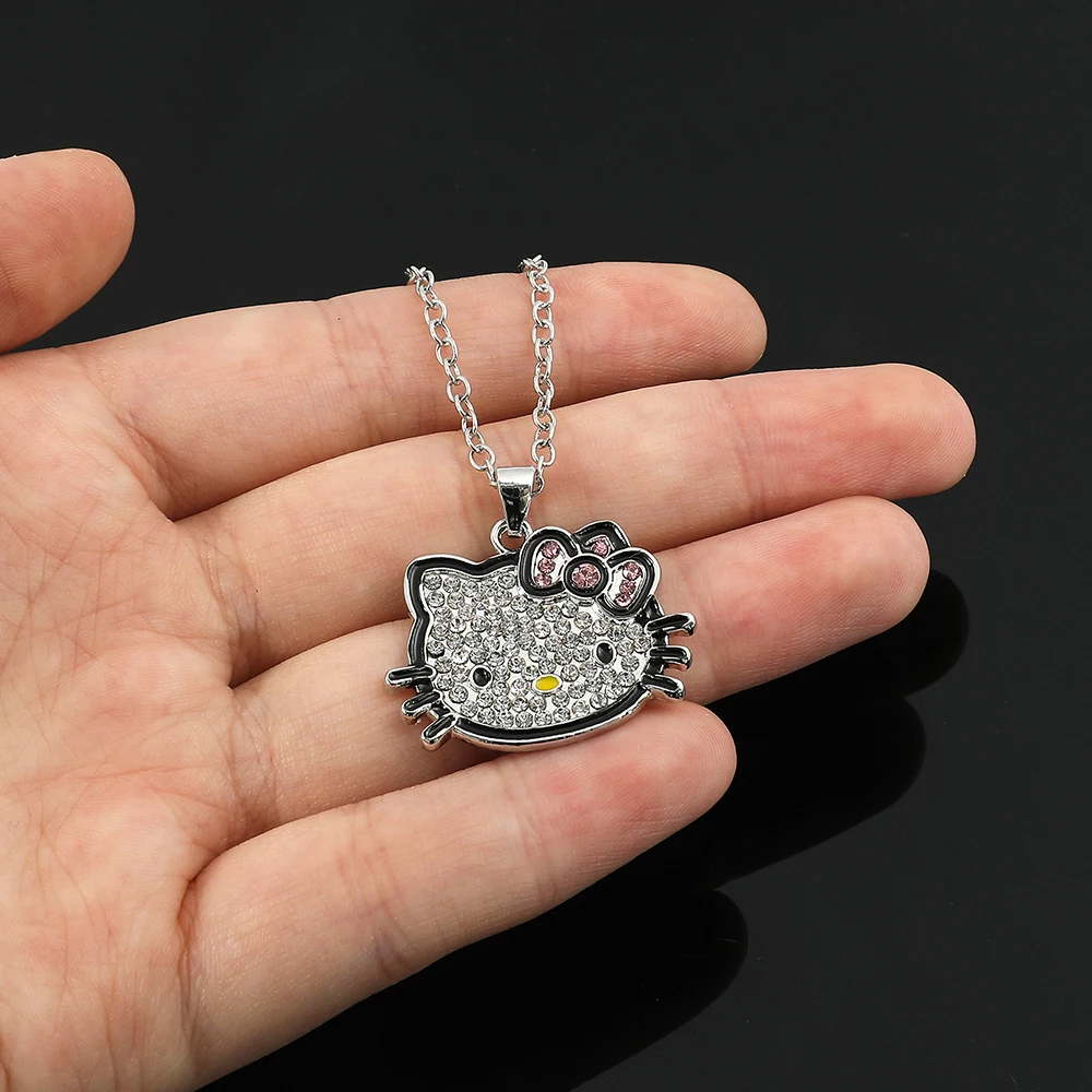 1pc Hello Kitty Hip Hop Necklace Anime Pendant Ins Fashion Hip Hop