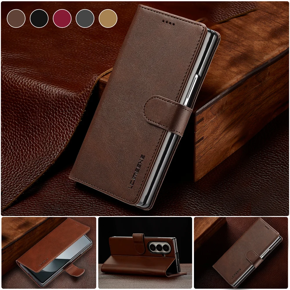 Premium Wallet Case with Card Holder - Flip Book PU Leather Cover