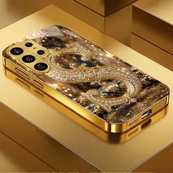 Sparkling Clear Crystal Inlaid Phone Case with Glass Finish - GalaxyS26 (JIN1)