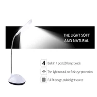 LED Reading Desk Light Folding Eye Protection Book Light AAA Battery Powered Night Lamp Bedroom Bedside Study Travel Lighting 2