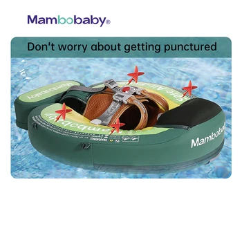 Mambobaby Baby Swimming Float With Sunshade For Infant Non-Inflatable Pool Accessories Outdoor Summer Play Water Games Floater 2