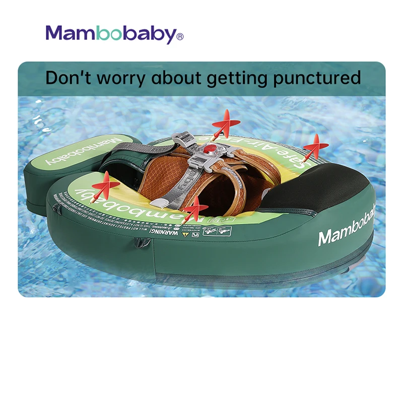 Mambobaby Baby Swimming Float With Sunshade For Infant Non-Inflatable Pool Accessories Outdoor Summer Play Water Games Floater 2