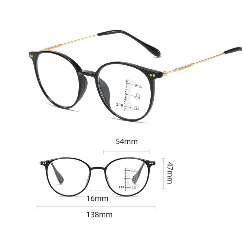 Ultralight Progressive Reading Glasses Unisex Multifocal Eyeglasses Anti-Blue Light Near Far Presbyopia Glasses Diopter To +4.0 6