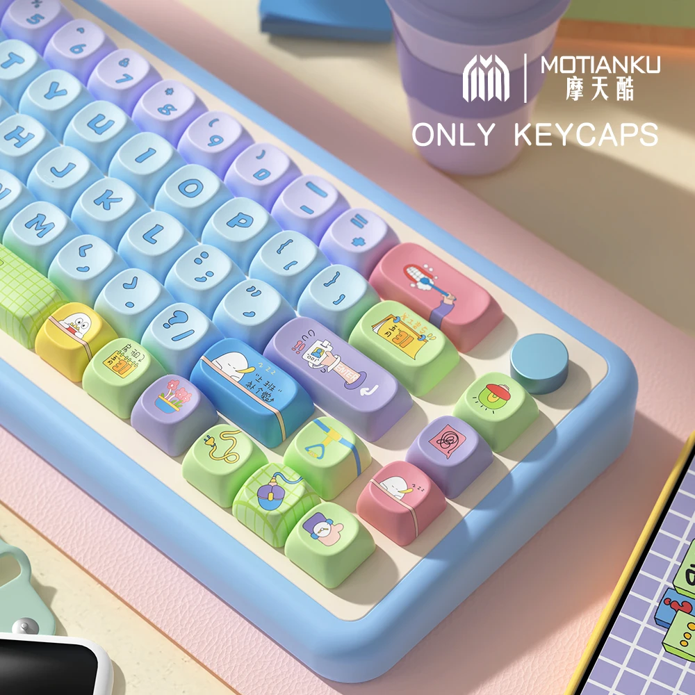 

Office Life Original Theme Keycaps MCA Profile Personalized Cartoon Keycap For Mechanical Keyboard with 7U and ISO key cap