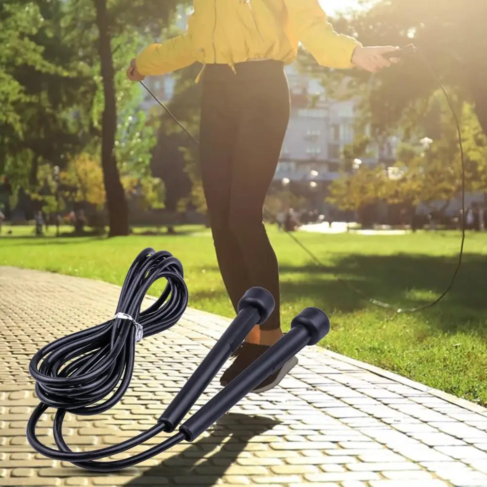 Jump Rope Tear Resistant Training Jump Rope Plastic Handle Anti Winding Skipping School