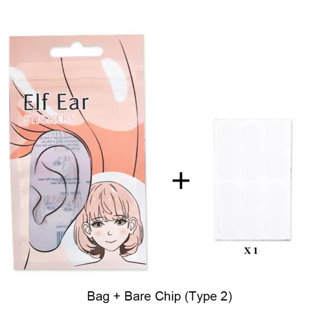 Unahtinr 10pcs Elf Ear Support Stickers Invisible Ear Corrector Ear Lobe  Support Patches Elf Ear Makeup V-Face Stickers Easy Use