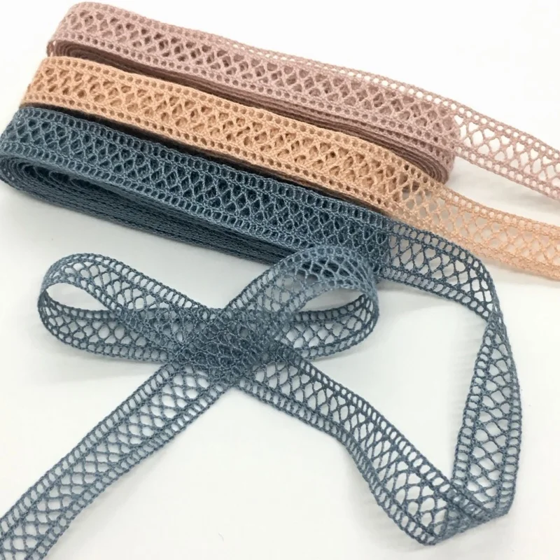 lace ribbon cotton ribbon lace sewing supplies lace sewing accessories lace decoration lace accessories lace garment accessories lace fabric chiffon lace fabric 2Y 1cm1.5cm2.5cm 6cm Crocheted Webbing Cotton Lace Floral Ribbon for Handmade Sewing Christmas Easter Wedding Deco Gift Packing