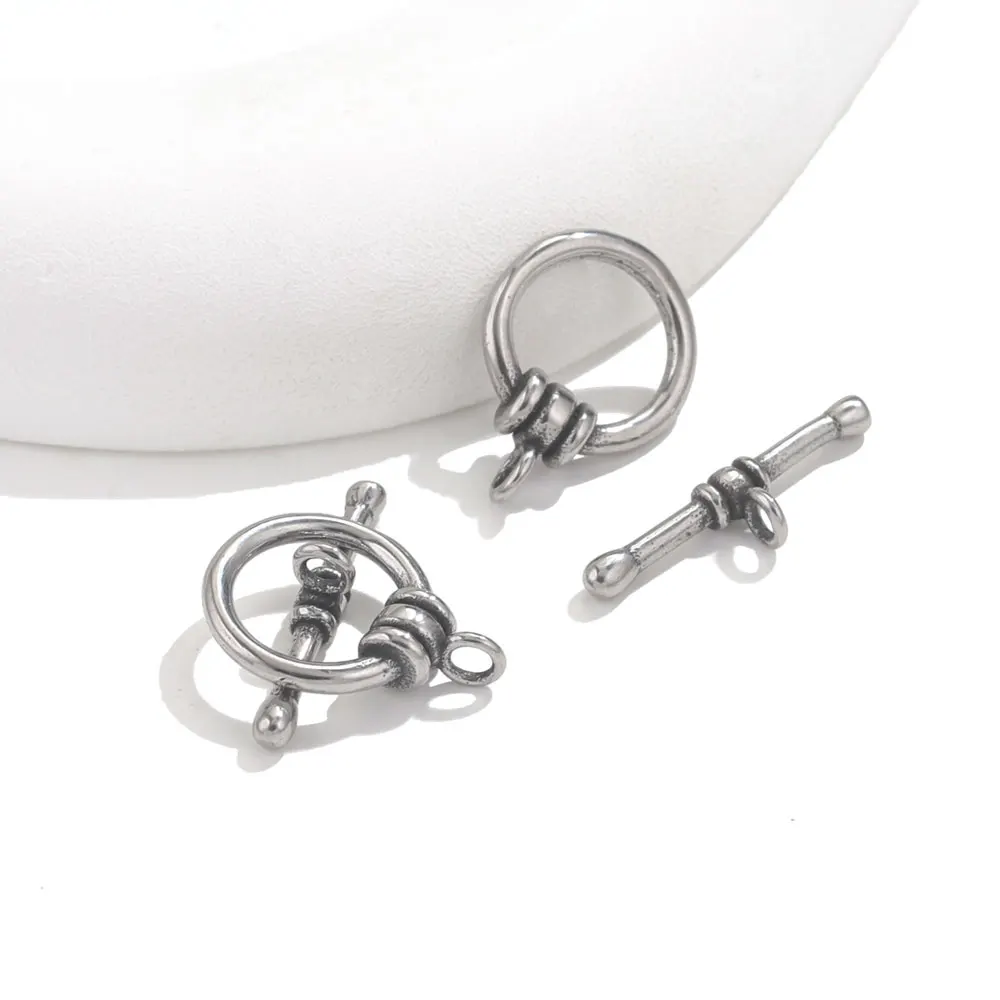 2 satz/los Edelstahl ot Verschluss Stecker Knebel verschlüsse Schnalle für Schmuck machen DIY Armband Halskette Schmuck Ergebnisse – Detail 4
