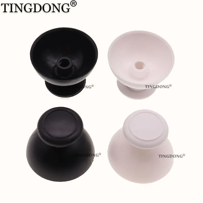 6Pcs White Black Replacement Part Thumbstick Analog Stick Cap For Nintendo Wii Controller